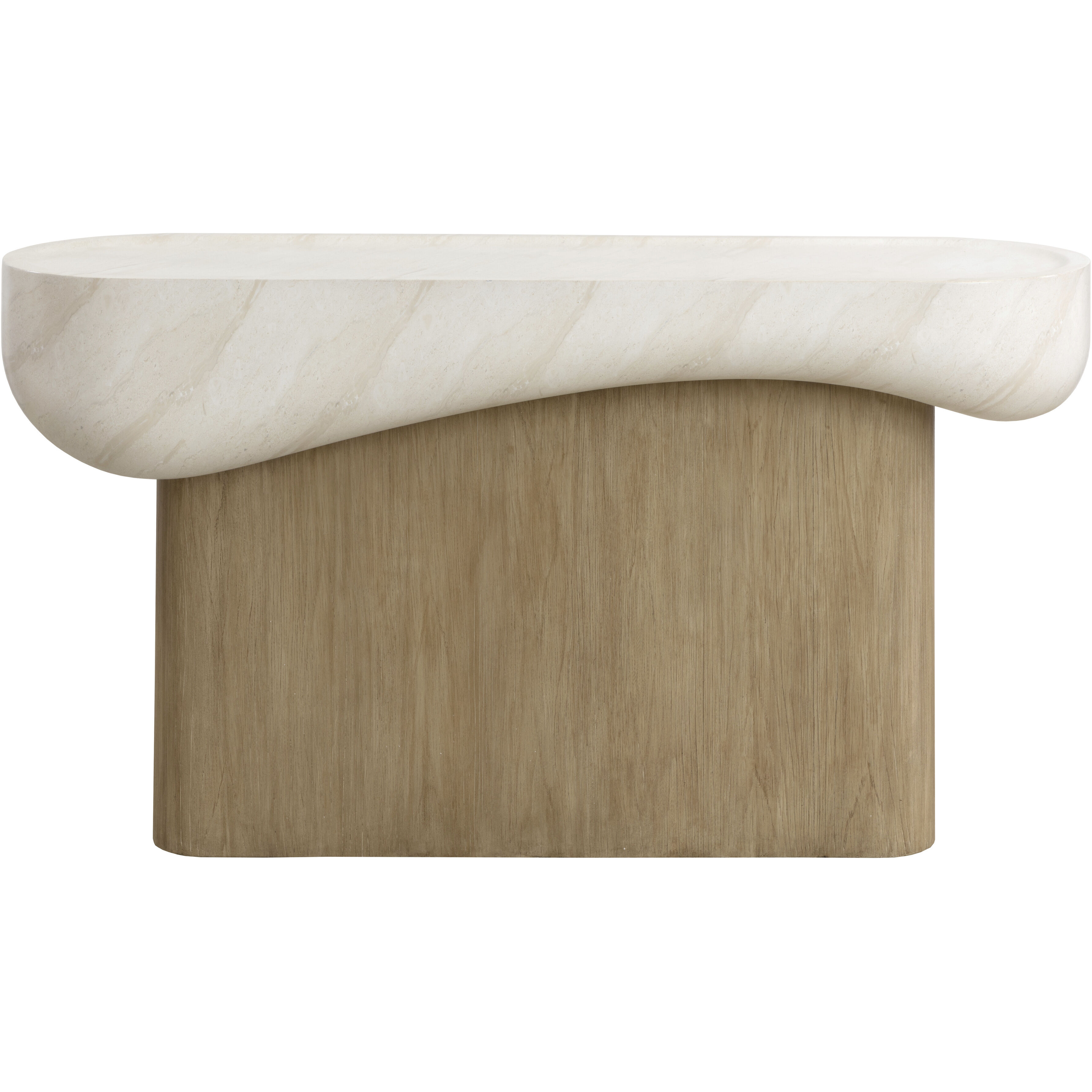 Oreste 64.5 X 34.5 inch Light Brown with Cream Outdoor Console Table